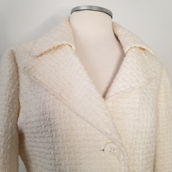 WORTHINGTON WOOL LONG CREAM PEACOAT - Picture 2 of 9